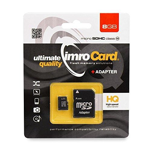 CARTA MEMORIA IMRO MICROSD 8GB CON ADATTATORE SD CLASSE 10 UHS