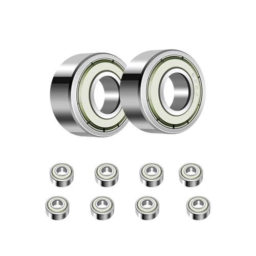 ANGEEK 10 pezzi 626 ZZ cuscinetto a sfere 6 mm x 19 mm x 6 mm, prelubrificato, doppia tenuta, 626ZZ cuscinetto a sfere a gola profonda