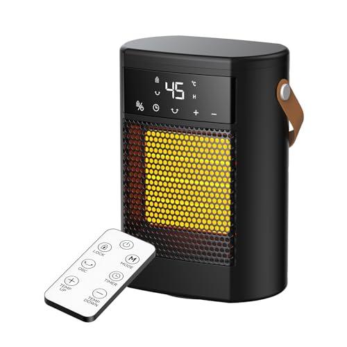 Stufe Elettriche a Basso Consumo: 2000W Stufette Elettriche, Riscaldamento Rapido 3s, Oscillazione 70°, Termostato Intelligente, Mini Riscaldatore Elettrico Portatile per Casa Ufficio Camera da Letto