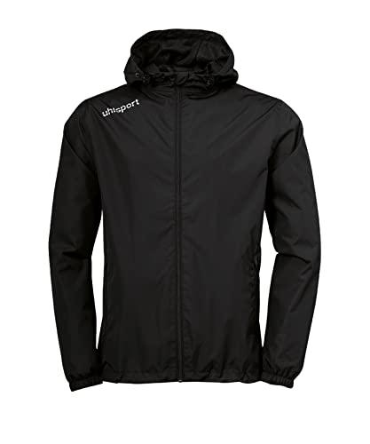uhlsport Essential Rain Jacket Giacca Impermeabile da Uomo, Uomo, 100520201, Nero/Bianco, L