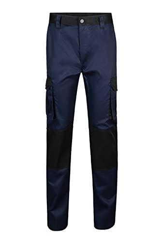 Velilla 103020B; Pantaloni Bicolore Multitasche; Colore Blu Navy e Nero; Taglie Europee 46; Taglie Italiane 50