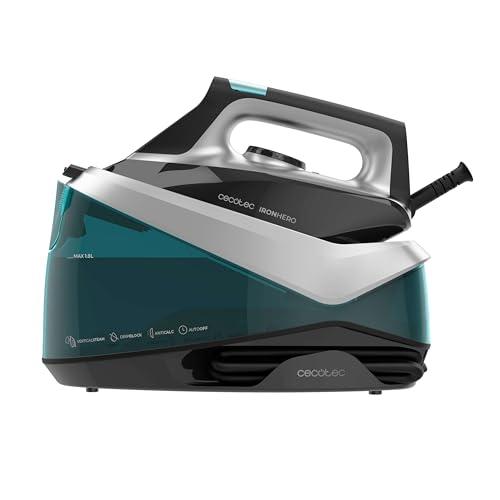 Cecotec Centro di stiratura orizzontale IronHero H-2800 Station. 2800 W, Vapore 135 g/m, Colpo 360 g/m, Suola in ceramica, Antical, Auto Off, Precisione, Regolazione Temperatura, Nessuna interruzione