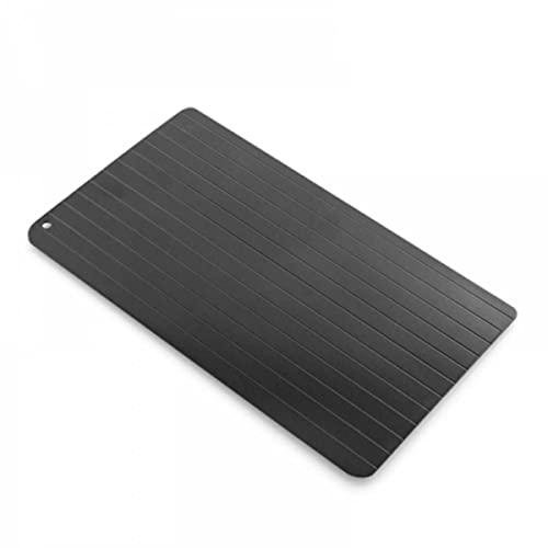 InnovaGoods - Piastra Scongelamento Rapido Alimenti Qheat, Eco-Friendly, Risparmia Energia, Antiaderente, Universale per Carne Pesce Verdure, Nero, 35x1x20.5 cm, Metallo