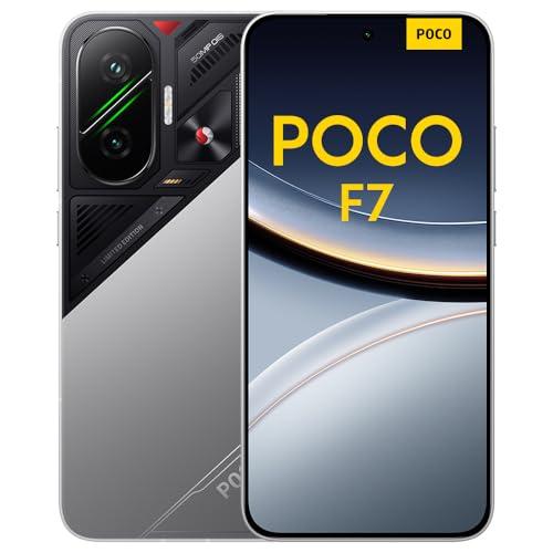 POCO F7 Smartphone, 12+256GB, Argento, Snapdragon® 8s Gen 4 Flagship, Batteria 6500mAh, Fotocamera Sony da 50MP con OIS, Display AMOLED 6.83