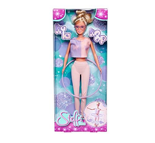 Simba - Steffi Love Hula Hoop, 105733619, +3 anni, con completino sportivo e Hula Hoop che ruota davvero, 29 cm