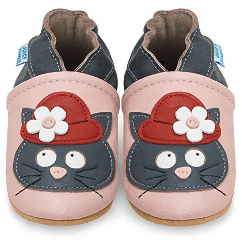 Primigi Scarpe Bambina Scarpe Neonata in Morbida Pelle - Gatto Nero - 12-18 Mesi