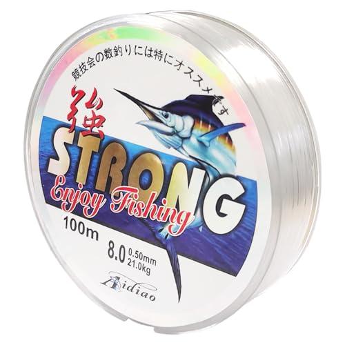 Filo da Pesca Trasparente 100M/0.5mm, Monofilamento Filo di Nylon Resistente, Forte Tensione, per Pesca/Decorazioni Sospese/Artigianato