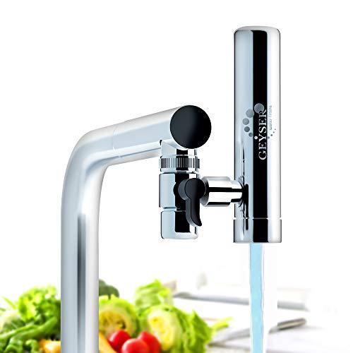 GEYSER EURO - filtro per acqua di rubinetto, filtro per acqua, filtro per rubinetto con materiale unico Aragon, sistema di filtraggio dell'acqua altamente efficiente