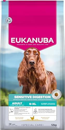 EUKANUBA Sensitive Digestion - Crocchette per cani con pollo e riso, 12 kg