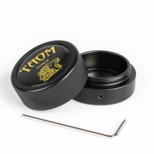 YEUEK TAOM - Porta gessetti da Piscina, Forma Rotonda, Pratico Strumento da Biliardo, Mini Custodia Magnetica per Gesso, Contenitore Rotondo