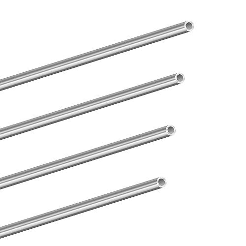 LAVMHAB Tubo in acciaio inossidabile 304, diametro esterno 6 mm x spessore 1,0 mm, lunghezza 300 mm, tubi rotondi in acciaio inossidabile senza saldatura (4 pezzi)