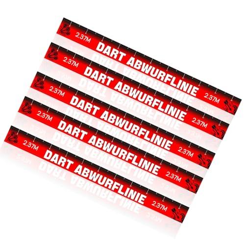 5 pezzi linea di lancio per freccette, 56 x 5 cm, adesivi per freccette e freccette