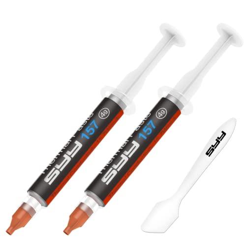 SYY Pasta Termica 8g con Toolkit, Thermal Paste Nuovo aggiornamento Facile da Applicare, Conduttività Termica Estremamente Alta, Pasta termoconduttiva per PC CPU GPU PS4 Processore