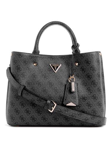 GUESS Meridian Girlfriend Satchel, Cartella, Manici Superiori Donna, Logo Carbone, Taglia Unica