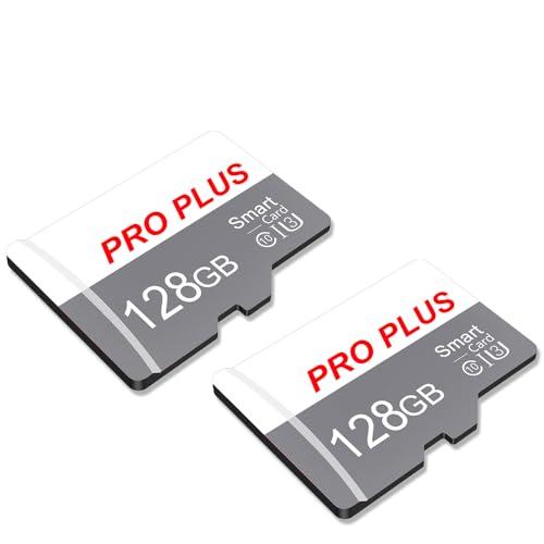 2 Pack Scheda SD 128 GB Con Adattatore SD, Schede Di Memoria Ad alta Velocità, A1, UHS-I, C10 Scheda TF, Scheda di Memoria per Tablet, Telefono, Fotocamera (TF183 128GB)