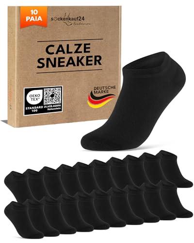 sockenkauf24 10 Paia Calzini Corti Uomo Donna Calze Corte Cotone Traspiranti