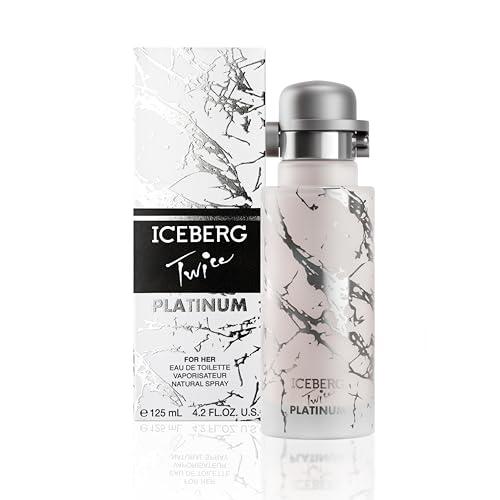 ICEBERG Twice Platinum – Eau de Toilette 125 ml, Profumo da Donna Lussuoso dalle Note Floreali e Orientali, Raffinato Flacone Cilindrico Effetto Marmo, Per Le Donne Affascinanti