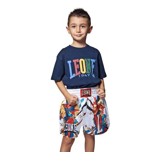 LEONE 1947, Pantaloncino Thai Jr Hero, Unisex bambini, Bianco, S, ABJ02