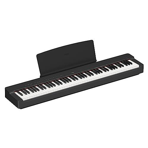 Yamaha Pianoforte digitale P-225 con 88 tasti compatti a martello graduato e 24 voci strumentali, leggero e portatile, nero