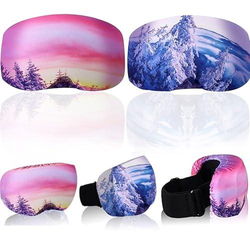 LUYANFX 2 Pezzi Copertura per Occhiali da Sci/Snowboard, Copertura in Microfibra per Protezione Lenti, Antigraffio e Polvere per Viaggio e Après-Ski
