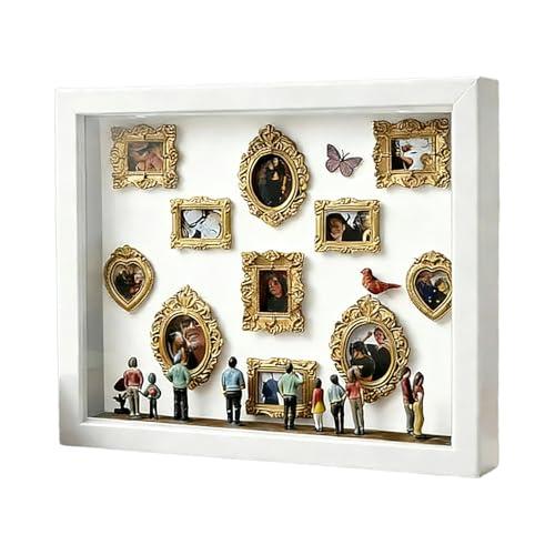 Mini scatola fai da te con silhouette da museo, scatola portaoggetti Museum of Us con figure in miniatura, celebra i tuoi ricordi unici con stile, kit cornice per scatolas portaoggetti per famiglia