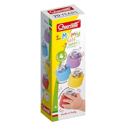 Quercetti Costruzioni Morbide per Bambini 4 Pcs 6-36 Mesi Giochi Bambini 6 Mesi Giochi Sensoriali 1 Anno Regalo Bimba 1 Anno Igienici e Lavabili