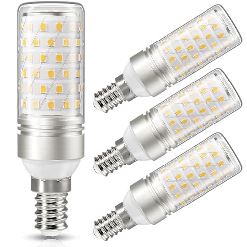 DiCUNO Lampadina LED E14, Lampadina LED a mais da 10W equivalente 130W lampada alogena, Bianco neutro 4000K, 1400LM, Non dimmerabile, Base a vite piccola E14 mais, 4 Pezzi
