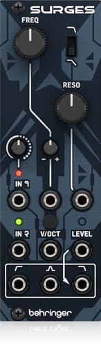 Behringer SURGES Filtro Multi-Modale per Synth Eurorack, 12dB/Oct, Suono Retro, Controllo CV, Ideale per Musica e Sound Design