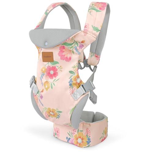 YooxAromr Marsupio Neonato,Ergonomico Regolabile Marsupio per Neonati di 3-36 Mesi,Porta Bebè per Bambini da 3-30kg,Voltato verso l'interno e verso l'esterno,Anteriore e posteriore