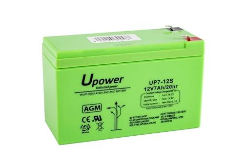 U-Power - Batería piombo AGM Sigillata 7Ah 12V - Faston F1 4.8mm
