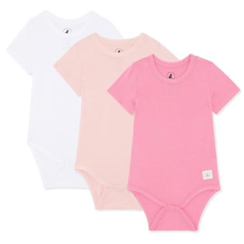 Bramble & Bear Confezione da 3/6 Body a manica corta per bambini, Body unisex in cotone biologico per bambini da 0 a 3 anni, Rosa/Bianco (3 pezzi), 2-3 anni