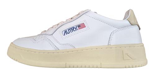 AUTRY Scarpe Sneakers Unisex in Pelle Bianco e Naturale LL87 medelist (Bianco, Sistema Taglie Calzature EU, Adulto, Uomo, Numero, Media, 42)