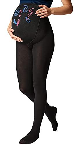 Be Mammy Collant Premaman Donna 150 DEN BE-1122 (Nero Modello-002, XL)