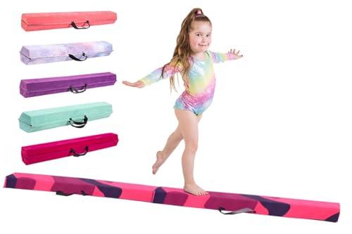 Trave ginnastica artistica per casa - 210/240/270/300 - Incredibile attrezzatura per l'equilibrio per i bambini a casa - Finta pelle scamosciata, schiuma EVA ad alta densità - cinghie per il trasporto