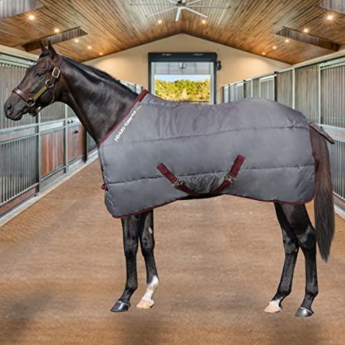 Horses Coperta Box Essential 300g Grigio 145 cm, Ottima Fattura, Utile per Proteggere Il Cavallo dagli Sbalzi di Temperatura, dalla Pioggia e dagli Insetti