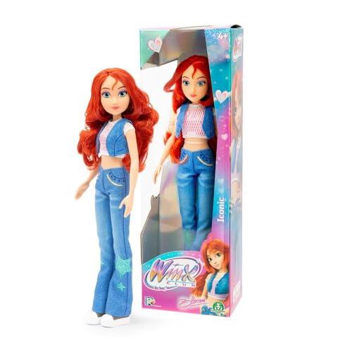 Winx – Bloom Iconic, Bambola 27 cm Snodata con Top e Jeans a Zampa della Serie TV, Giocattolo per Bambina e Bambini dai 4 Anni