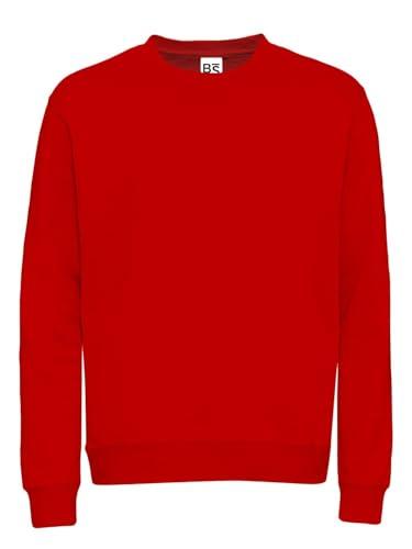 CHEMAGLIETTE! Felpa Uomo Girocollo - Maglia Tuta Felpata Cotone, Felpe da Lavoro Maglie Senza Cappuccio Tinta Unita Stampabili, Polsini in Costina Basic Crew Neck