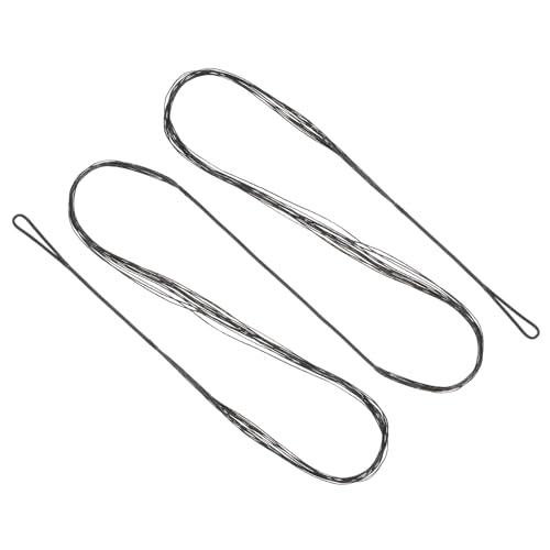 PATIKIL Corda per Arco Ricurvo, Corde Tiro Arco Sostituzione 14 Fili Corda Arco Lungo per Attrezzatura Tiro Arco Universale, Nero Amo 64