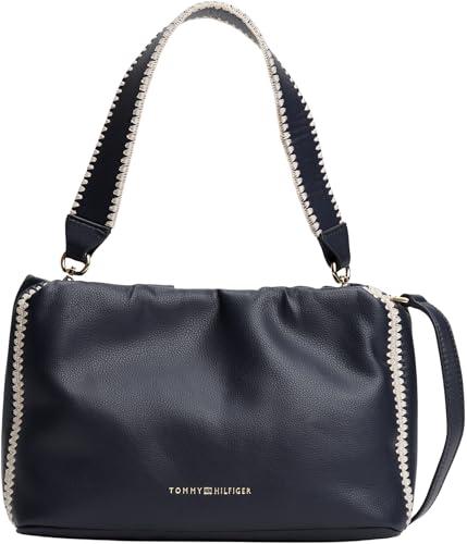 Tommy Hilfiger Donna Borsa a Spalla Soft Summer Mini Bucket Secchiello, Blu (Space Blue), Taglia Unica