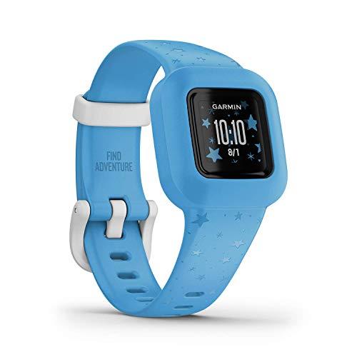 Garmin Vivofit Jr.3 (Stars Blue), Orologio e Activity Tracker per Bambini, Display a colori, Passi, Sonno, Cinturino in silicone, App interattiva, Autonomia fino a 1 anno, 4+