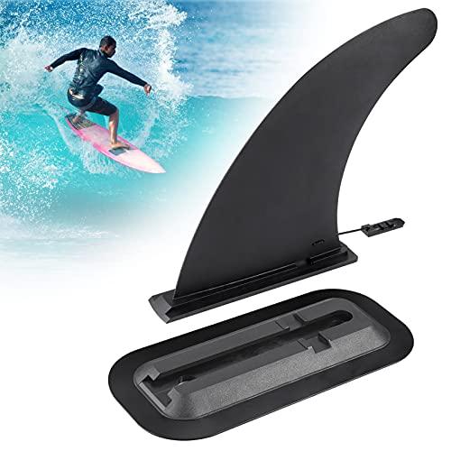 Zocipro Tavola da Surf SUP Fin Rimovibile da 9 Pollici con la Base di Pinna, Staccabile Centro Pinna Stand Up Paddle Board Ricambio Pinna, Pinne per Tavola da Surf Rinforzate in Nylon
