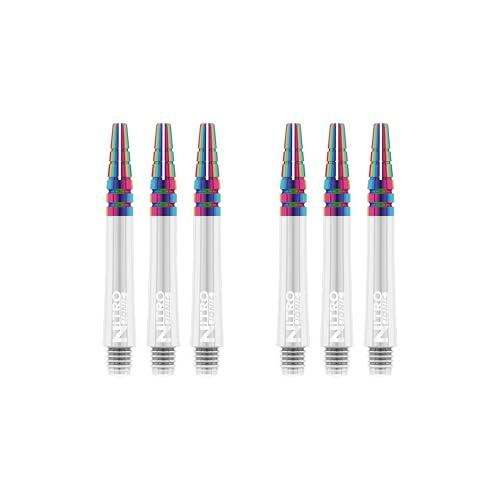 RED DRAGON Nitrotech Ionic Alberi Freccette Aste Corti - Bianco - 2 Set per Confezione (6 Alberi Freccette Aste in Totale)