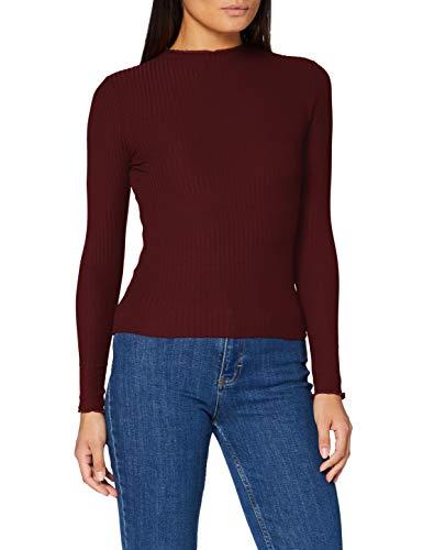 Only ONLEMMA L/S High Neck Top Noos Jrs, Marrone (Madder Brown), M Donna