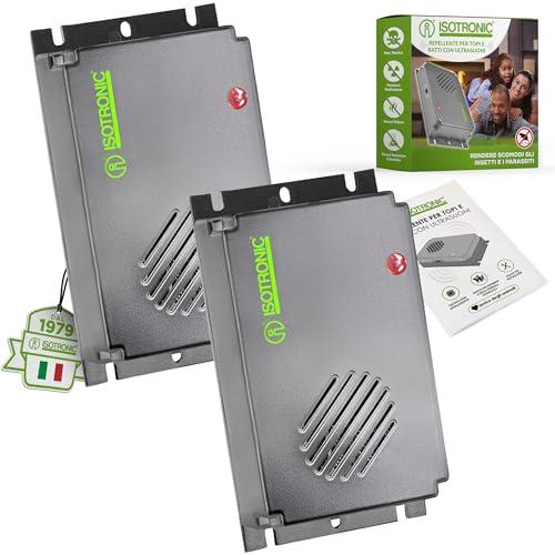 ISOTRONIC Deterrente per topi | Repellente portatile per roditori a ultrasuoni | Dissuasore alimentato a batteria | Protezione contro topi e ratti | Senza sostanze chimiche e veleno (2)