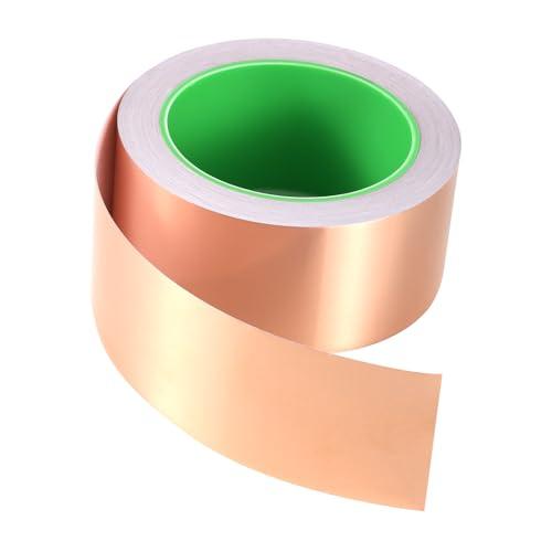 FIFIBANG 70mm * 20M Nastro in lamina di rame, nastro Kapton EMI, nastro schermante, nastro adesivo conduttivo biadesivo, nastro di rame adesivo