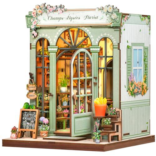 CUTEBEE Book Nook Kit – fai da te casa delle bambole, casa in miniatura per adulti, puzzle in legno 3D e fermalibri, set creativo per la decorazione della libreria, regalo, 199 pezzi (Champs-Élysées