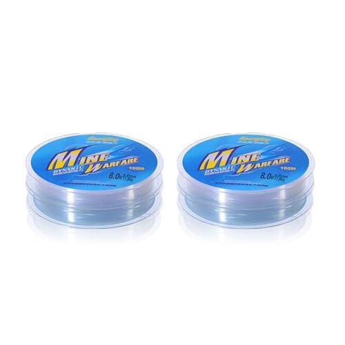 YOUZMY 2 Pezzi Linea Da Pesca 100M Nylon Trasparente Resistente Allo Strappo, Corda Extra Forte, Filo Di Nylon (8.0+8.0)