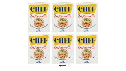 Parmalat Chef Besciamella, Salsa Bechamel con Ingredienti Naturali, Set da 6 x 200 ml, con Portachiavi italy shop service