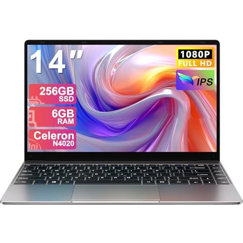 PC Portatile 14 Pollici Win11 Pro 6+256 GB Celeron N4020 (fino a 2.8GHz) Computer Portatile Supporta l'espansione SSD 1TB(TF 512GB) 5000mAh Notebook 1080FHD Mini HDMI Tastiera italiana membrana-Grigio