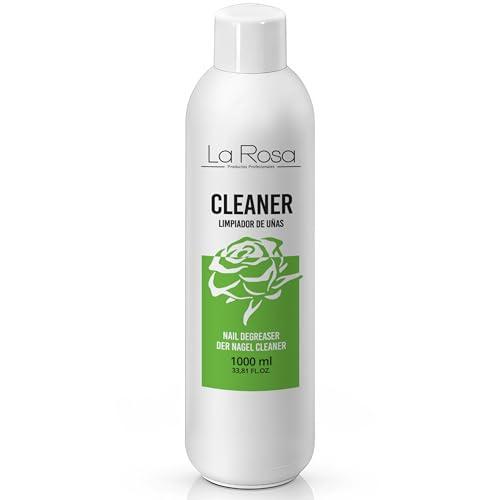 LaRosa CLEANER Unghie Sgrassatore 1000ml cleanser sgrassante unghie di Alta Qualità, Rimuove lo strato di dispersione (appiccicoso) dalle Unghie Gel, Smalto Semipermanente, Acrygel, Colori Acrilici